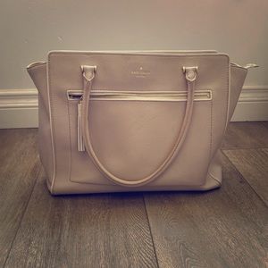 Kate Spade light pink w/ white piping Tote bag